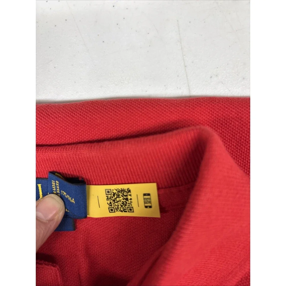 POLO RALPH LAUREN Men's Big Pony Classic Fit Mesh Polo Shirt Red Size M NWT